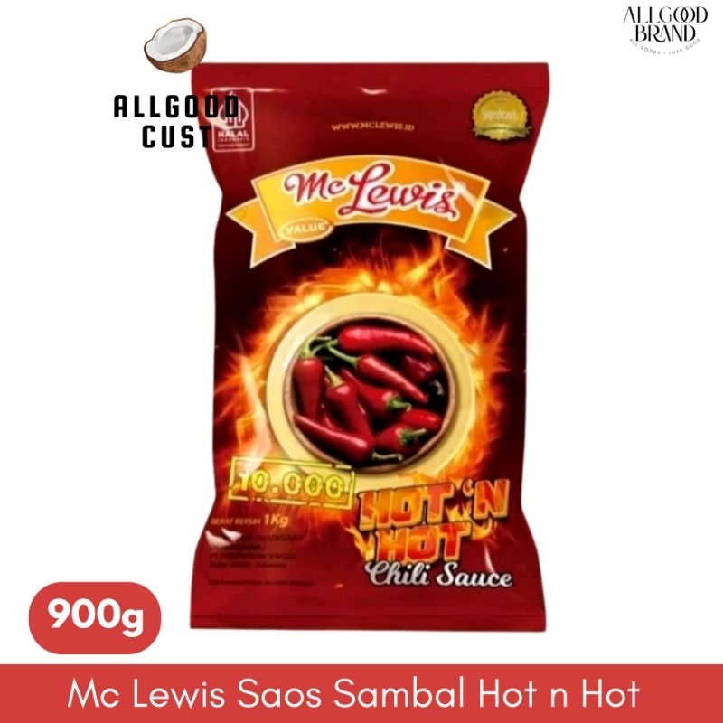 

Mc Lewis Saos Cabai Hot n Hot Ekonomis 900g / Saos Sambal