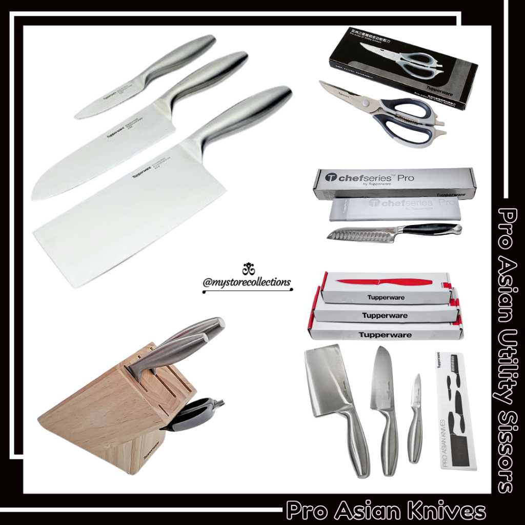 Pro Asian Knife Set • Utility Knife • Tchef Series Pro * Indo - Import  ( Pisau ) Tupwr