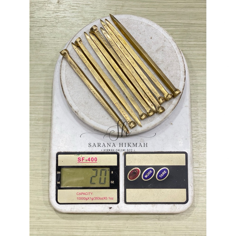 100% ORIGINAL - 12cm PAKU BUMI RAJAH PAKU KUNINGAN ASLI