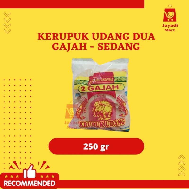 

KERUPUK UDANG DUA GAJAH UKURAN SEDANG & BESAR