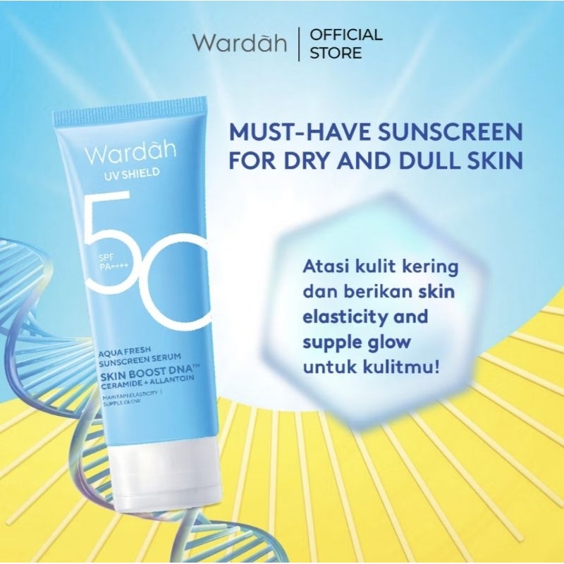 Wardah UV Shield Spf 50 Aqua Fresh / wardah sunscreen / sunblock