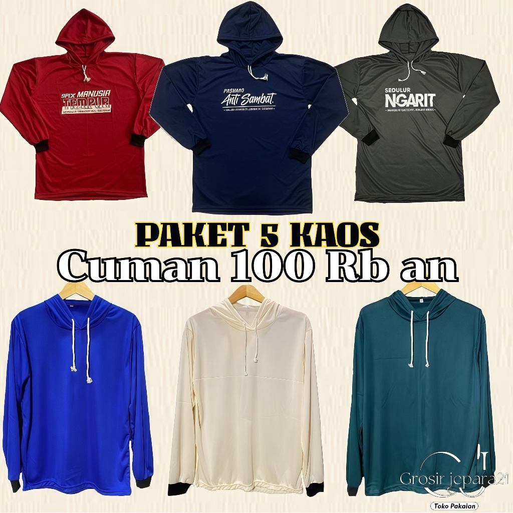 Baju Kaos Tani Polos Dan Sablon Tebal Basahan Kerja Proyek Petani Sawah Katun Atasan Kupluk Topi Len