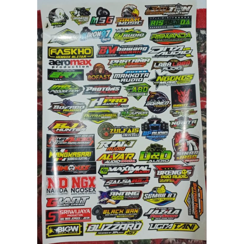 

Stiker Bontak CAMPUR Audio Sound System Lembaran