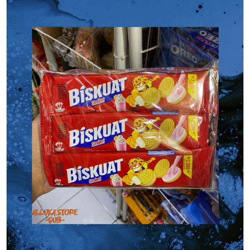 

Biskuat Creamy Rasa Strawberry 1box isi 12