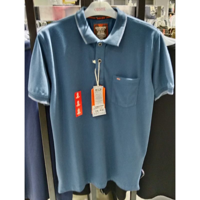 Kaos Cardinal jeans original mens polo shirt EAPAR00384P 02C atasan pria kaos polo biru turquise kao