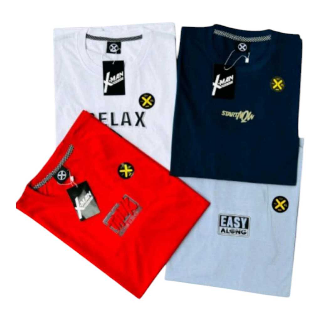 Baju Kaos Pria Keren Murah/Kaos Polos Pria/Paketan Baju Kaos Pria/Baju Kaos  Pria/Kaos 100 Dapat 4
