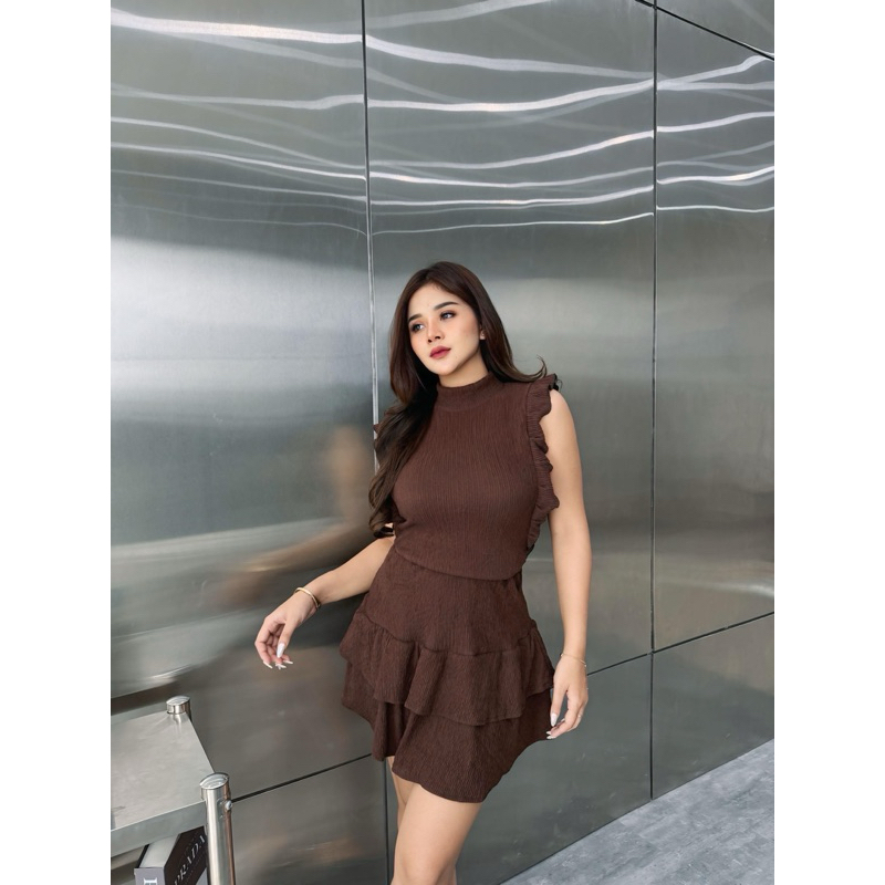 Kirana top rumbai set rumbai rok rumbai