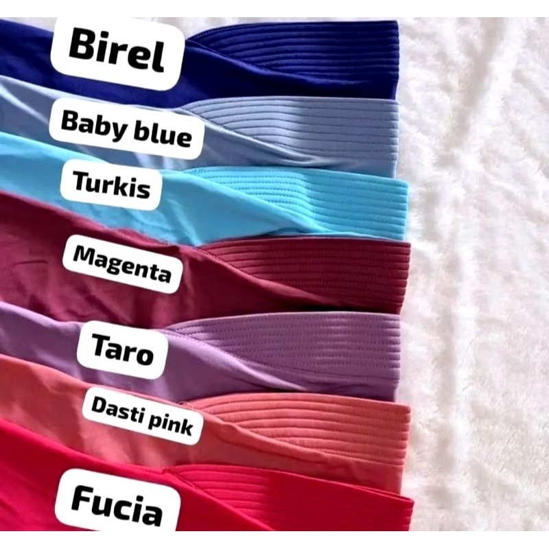 Ready Stock Jilbab Bergo M Label Besi Akrilik Menutup Dada/Kerudung Langsung