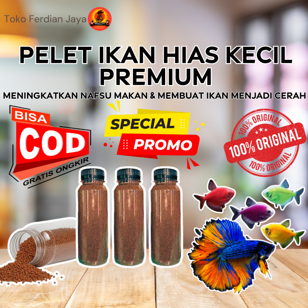 PELET PAKAN IKAN HIAS KECIL | PAKAN IKAN CUPANG | PAKAN IKAN TETRA | PAKAN IKAN MOLLY DAN IKAN KECIL