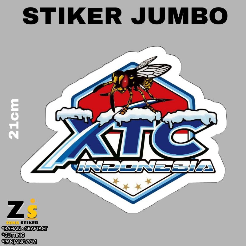 

stiker xtc besar 21cm anti air