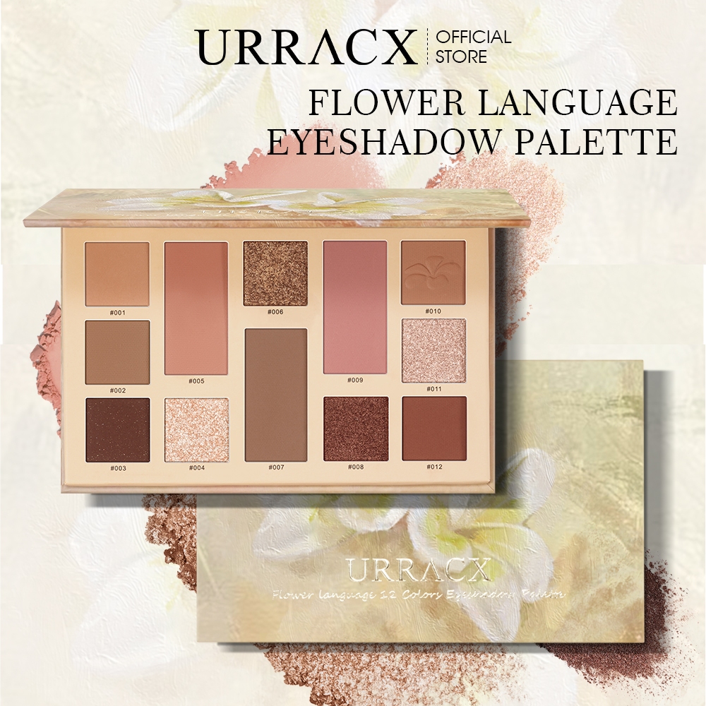URRACX Luxury Eyeshadow Palette (13.5G) Blush On & Contour & Highlighter Lengkap Flower Language Pal