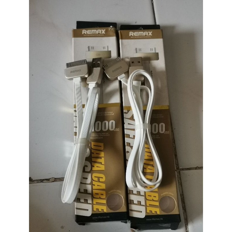 KABEL DATA ORIGINAL REMAX INTERNATIONAL FOR IPHONE 4/4S DATA CABLE SAFE&SPEED/BERKAH SHOPPING MALL B