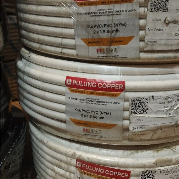 KABEL LISTRIK NYM PULUNG COPPER 2x1,5mm PERMETER