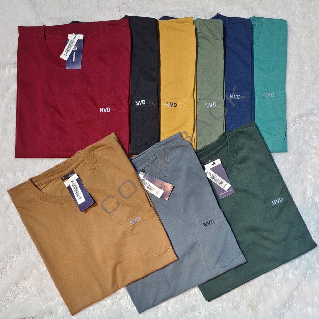 Kaos Pocket Pria Polos Saku Depan Pria Baju Distro Pocket Bahan Semi Katun 24s Original 100% Premium
