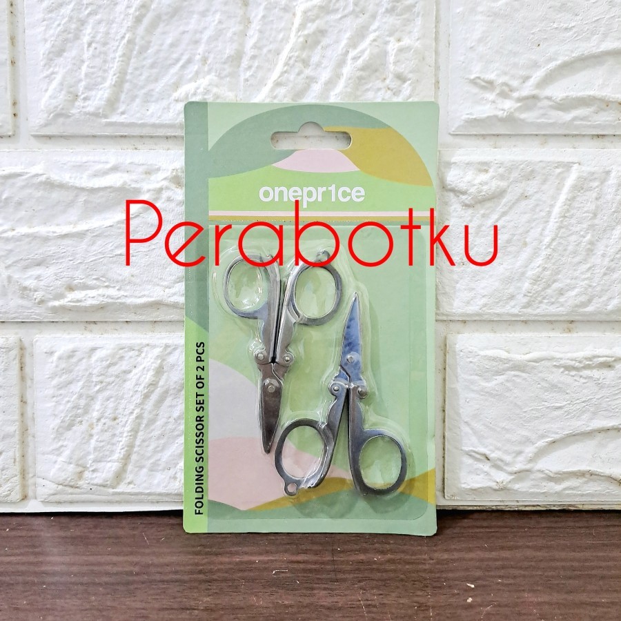 

Folding Scissor Set 2 pcs KA-100. WPOP / Gunting Kecil Stenlis Serbaguna