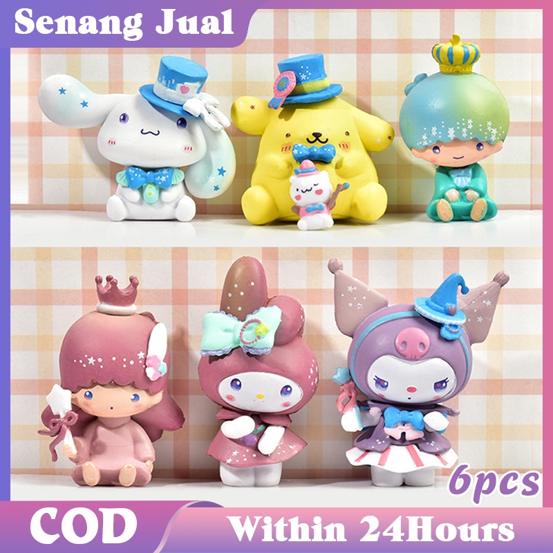 

Isi 6 Sanrio Cinnamoroll Kartun Figur / Dekorasi Kue Ulang Tahun