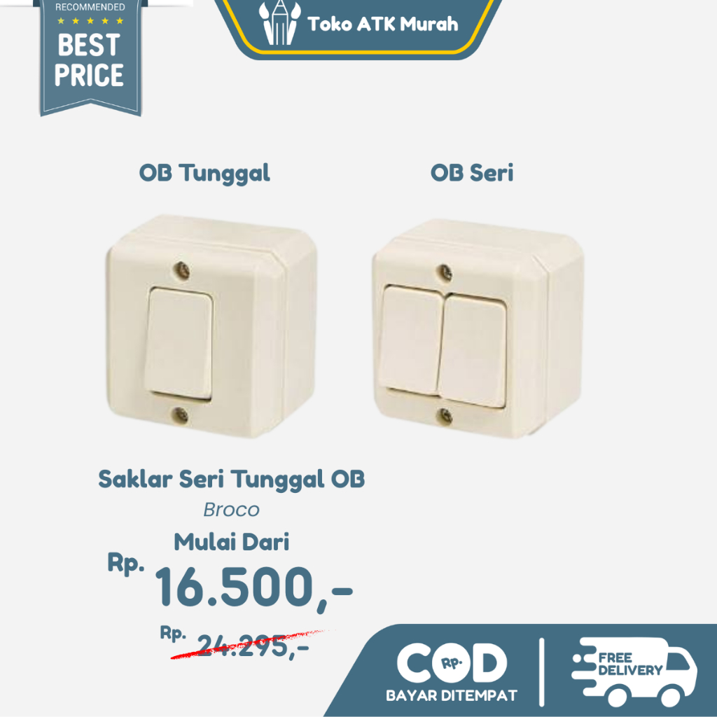 Saklar Tunggal OB BROCO - Saklar Lampu