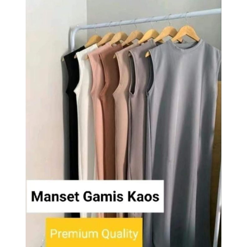 Manset Gamis Premium Kensi/Manset Kaos Tanpa Lengan/Kensi Inner Dress/Manset Kaos Kensi/Basic Inner 