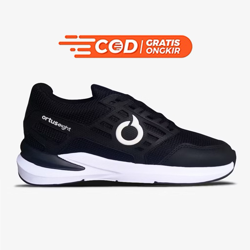 Sepatu Pria Dan Wanita Terbaru Spatu Olahraga Ortus Hitam Putih Sneakers Lari