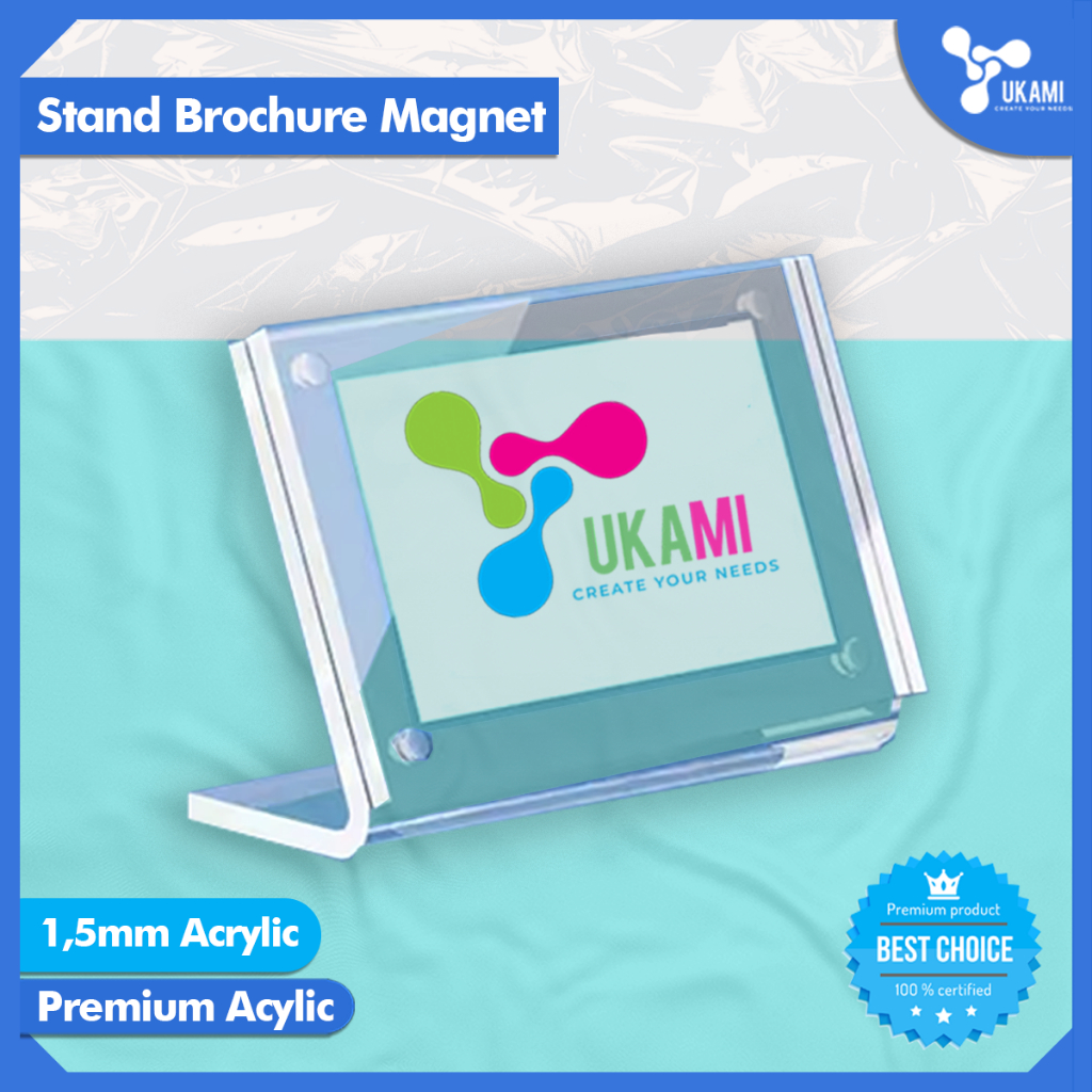 

UKAMI - Stand Brochure Magnet Acrylic / Holder Brosur Akrilik / Price Tag 7x10 AC48