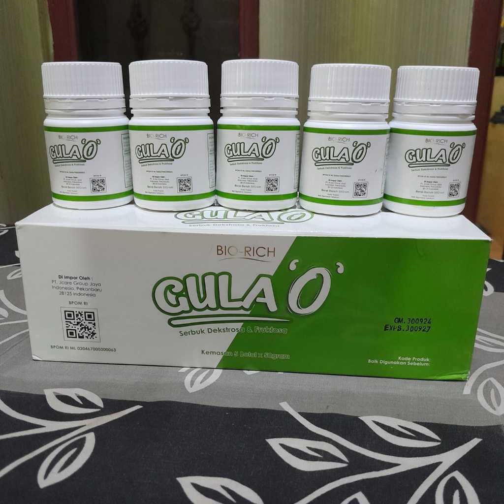 

(promo april) paket hemat gula O 1 box isi 5 botol gula nol kalori original biorich malaysia