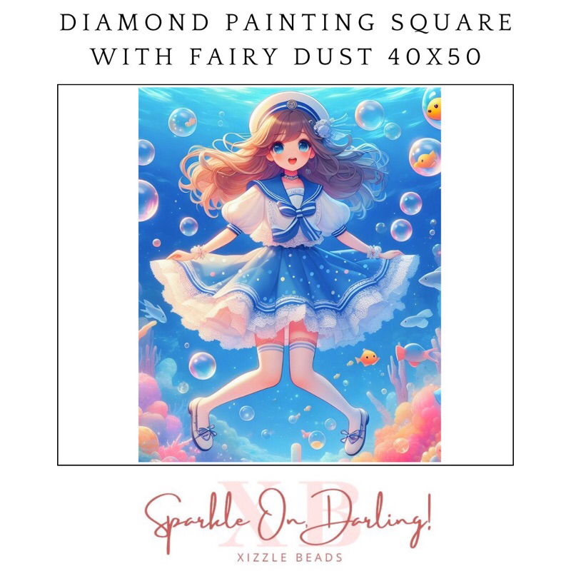

Xizzle Beads Diamond Painting Velvet Square Fairy Dust 5 warna size 40x50