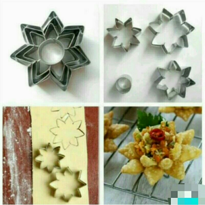 Cetakan Pastel Teratai Bunga Bintang