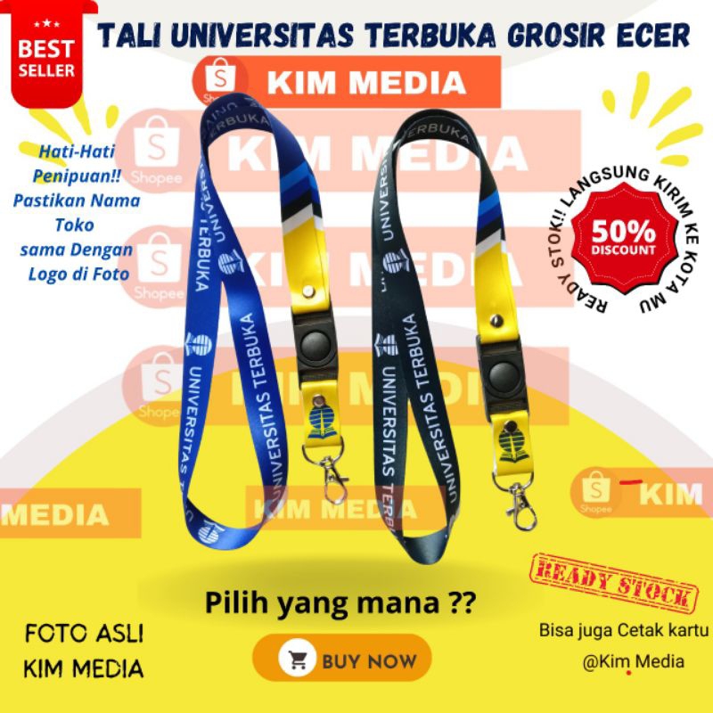 

GROSIR Lanyard UNIVERSITAS TERBUKA / Tali idcard Universitas Terbuka Harga Grosir ECER Termurah!!