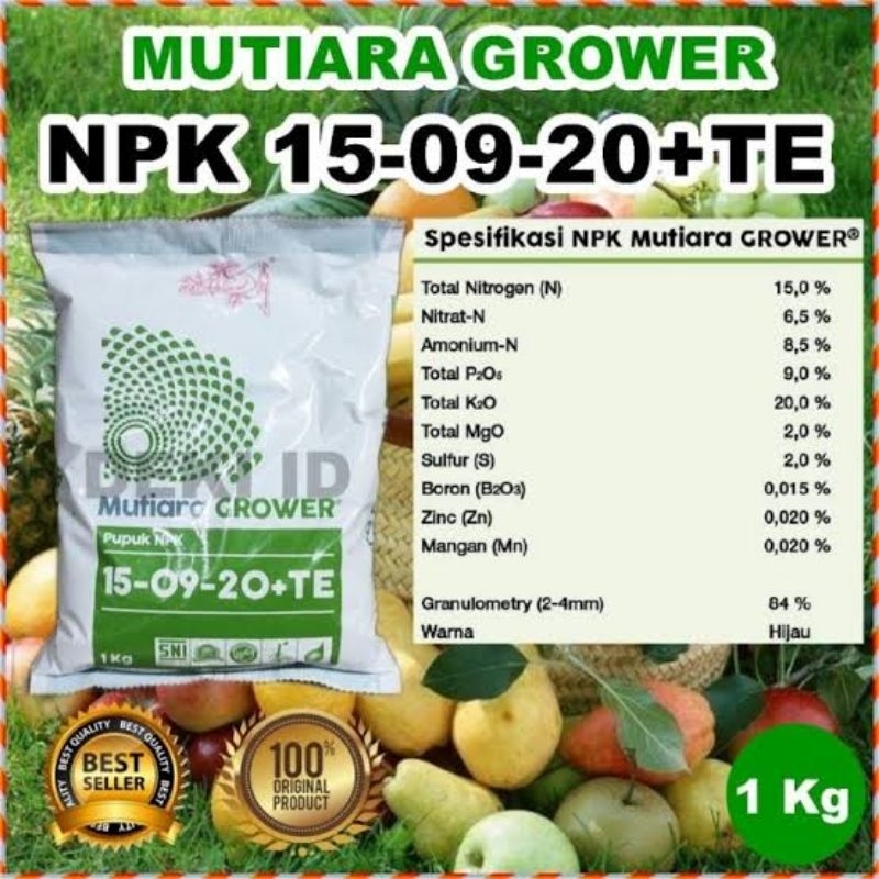 pupuk NPK GROWER 15-09-20+TE