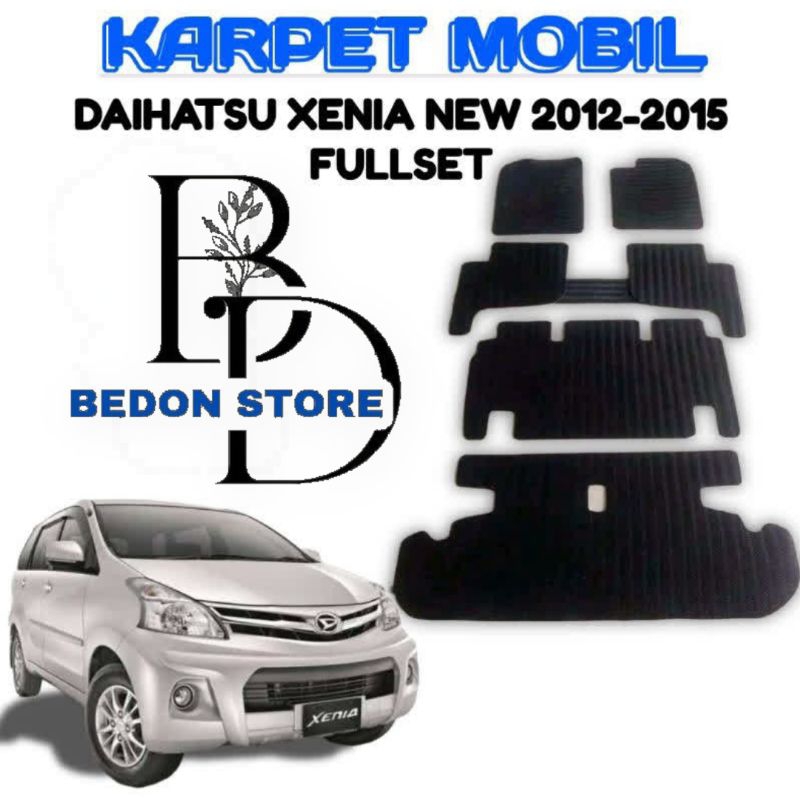 Karpet Karet Matras Mobil Xenia 2012-2013-2014 Fullset/Karpet Lantai Mobil Xenia All New Xenia