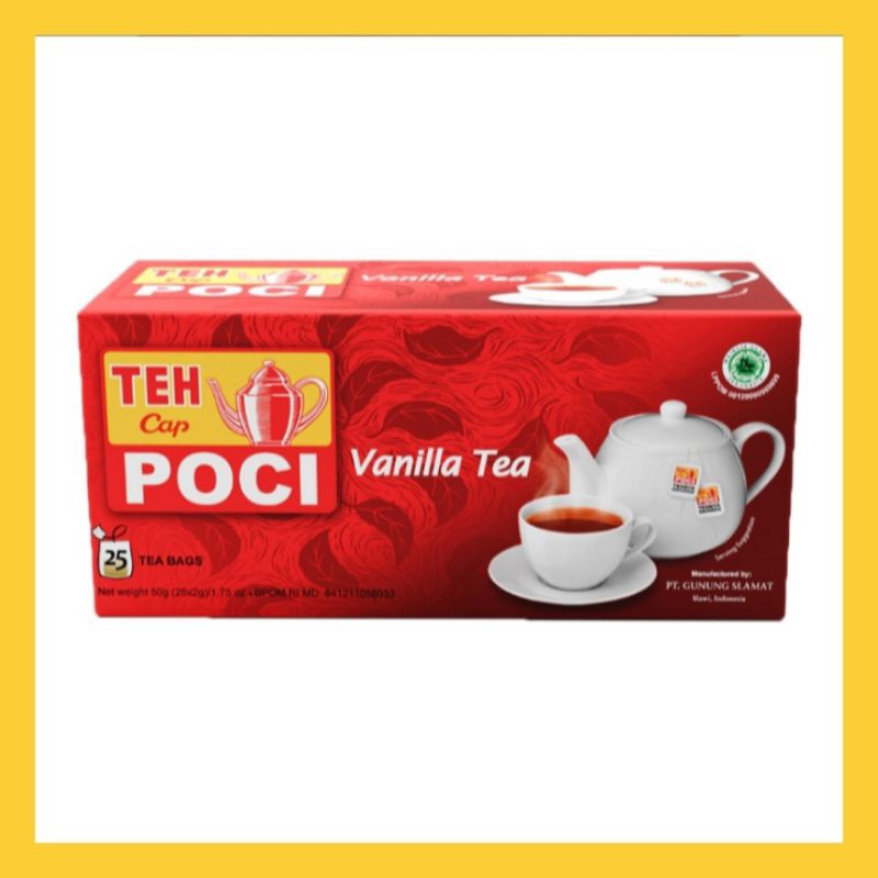 

Poci Teh Hitam Celup Vanilla 25 x 2 g