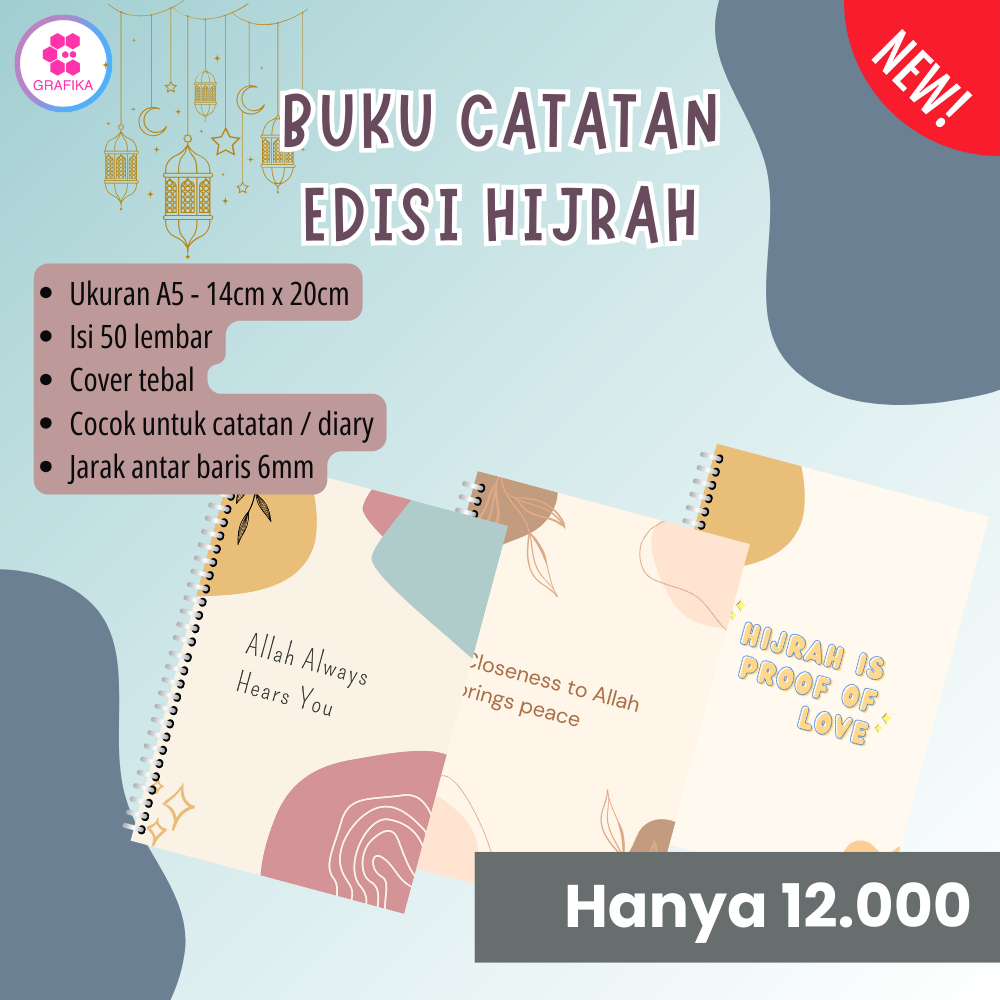 

Notebook Aesthetic A5 Edisi Hijrah Spiral Buku Catatan Diary