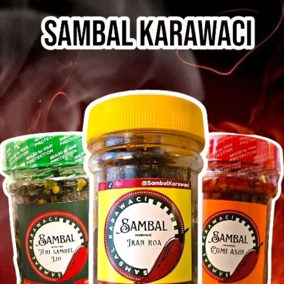 

Pre Order - Sambal Karawaci - Cumi Asin Teri Ijo Ikan Roa - Sambal Pedas Nagih!!!