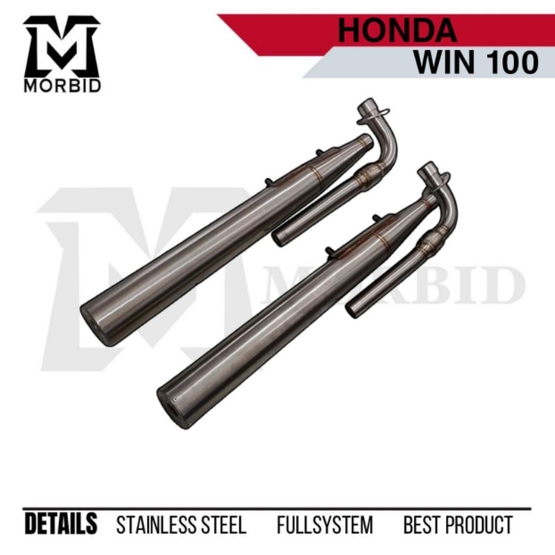 knalpot honda win 100 standar racing stainless steel