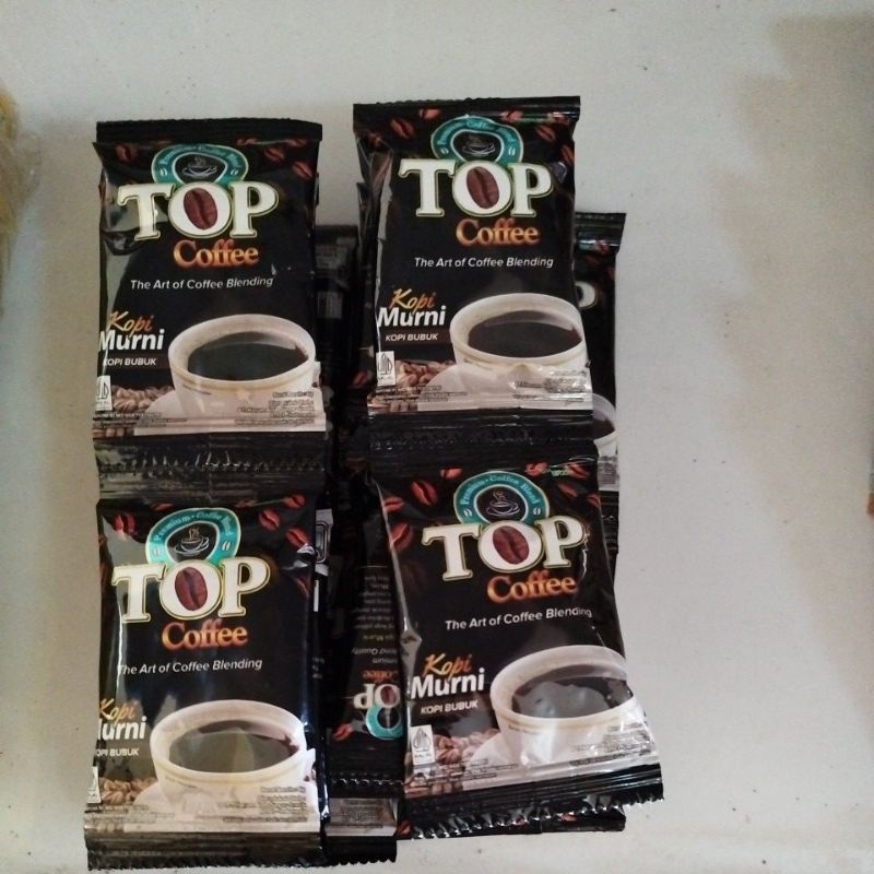 

Top Coffee Renceng isi 10 pcs @6 gram, Top Kopi Rencengan