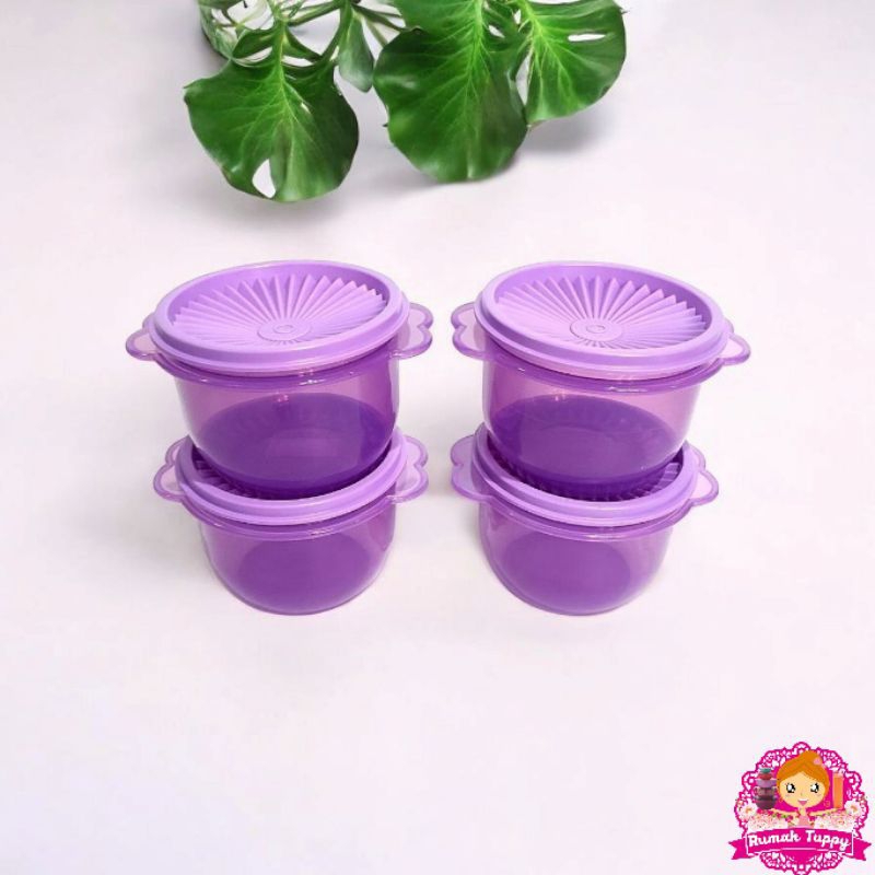 Wadah Tempat Makanan Kue Snack Cemilan Toples Kecil Star Bowl Ungu Tupperware Tuppy Murah