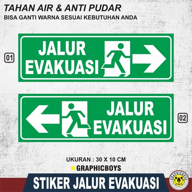 

Stiker Jalur Evakuasi, Sticker Jalur Evakuasi Termurah