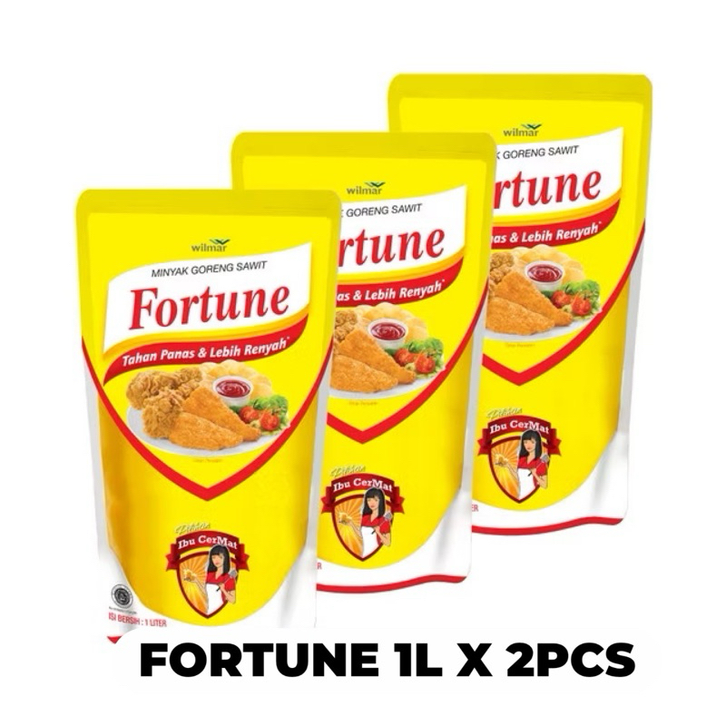 

2Pcs Fortune Minyak Goreng Berkualitas 1L x 2Pcs