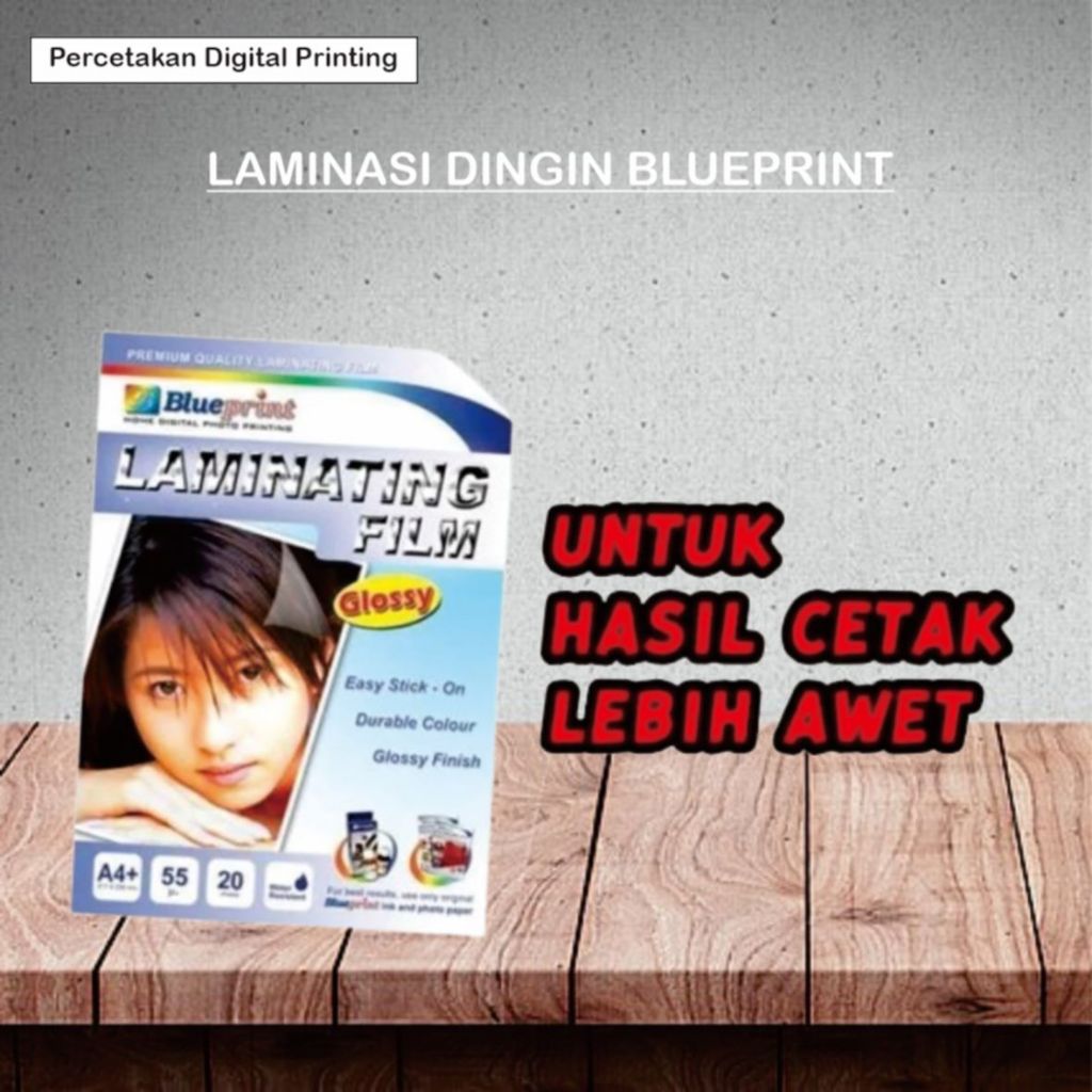 

LAMINASI FOTO BLUEPRINTA4 / LAMINASI DINGIN BLUEPRINT / LAMINASI GLOSSY / ALAT TULIS KANTOR / PERLENGKAPAN KANTOR / PERALATAN KANTOR / ATK