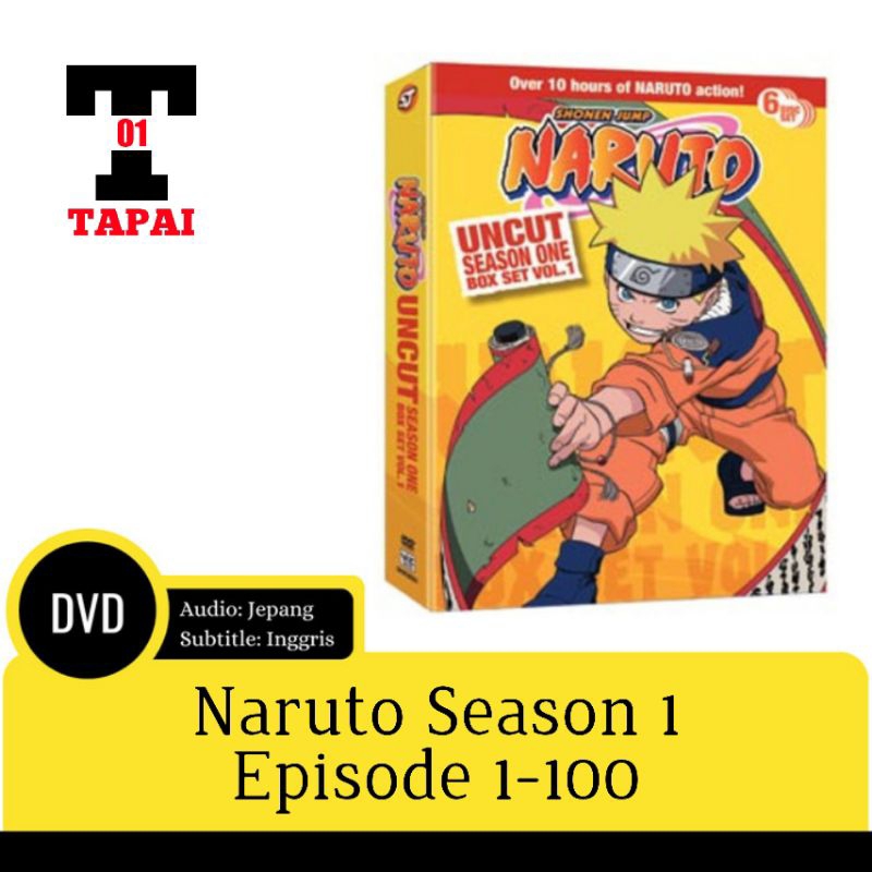 Kaset DVD ANIME Naruto Season 1 Sub Indo Episode 1-100