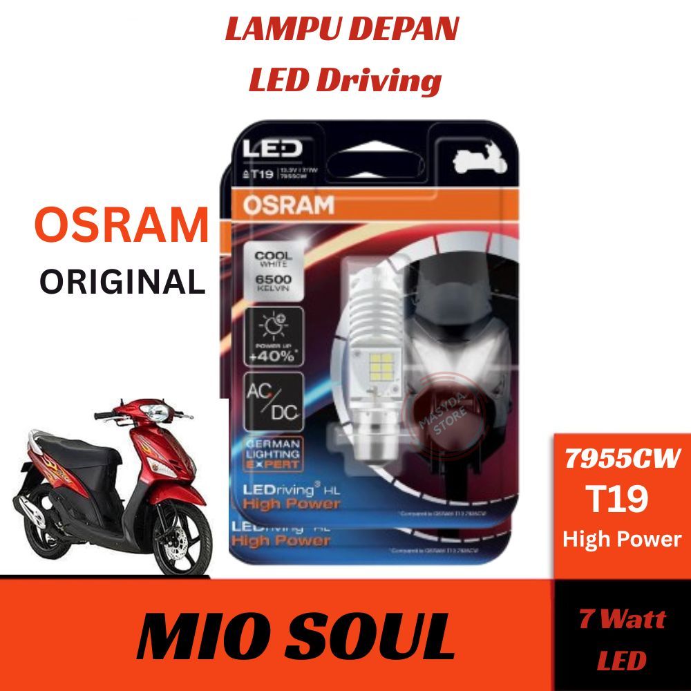 lampu depan led motor mio soul fi original osram