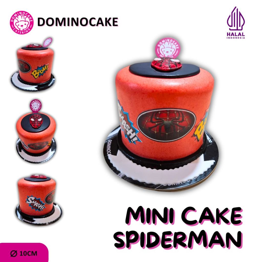 Dominocake | Kue Ulang Tahun Mini Spiderman Diameter 10 cm