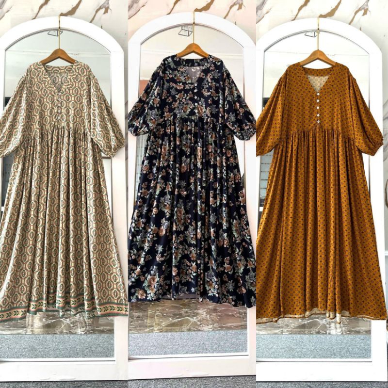 MIDI YULIA KANCING // MIDI DRESS RAYON // MIDI DRESS