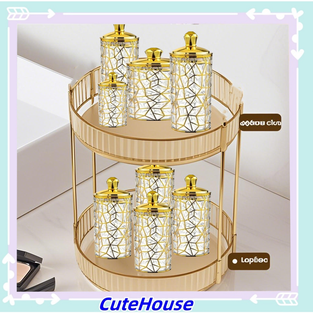 Murah Rak Gold / Rak Dapur/Rak Makeup Gold / Rak Bumbu / Rak Dapur/ Rak Putar / Sea Lazy Rak