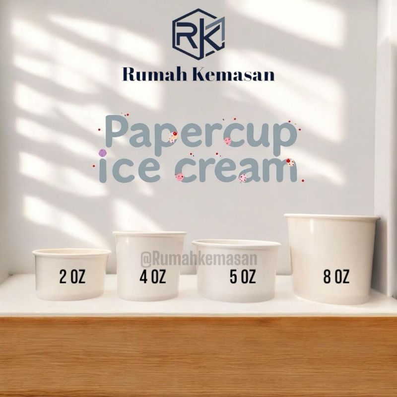 [50PCS] PAPER CUP ICE CREAM 2 OZ | PAPER CUP ICE CREAM 4 OZ | PAPER CUP ICE CREAM 5 OZ | PAPER CUP I
