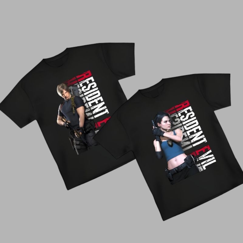 Baju Kaos distro laki laki dan perempuan Resident evil Unisex katun combed 24S