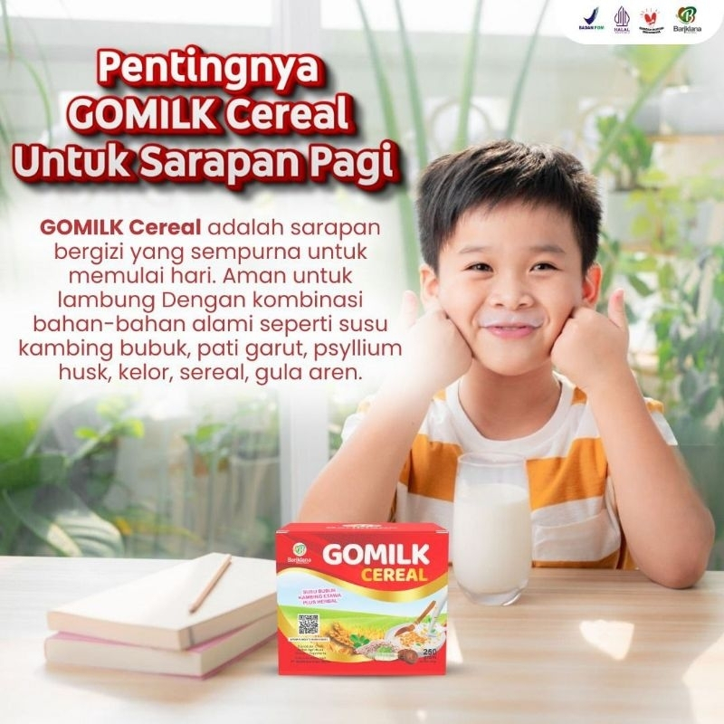 

Gomilk Cereal Minuman Sereal Plus Herbal Plus Susu Kambing Etawa Bubuk 250g