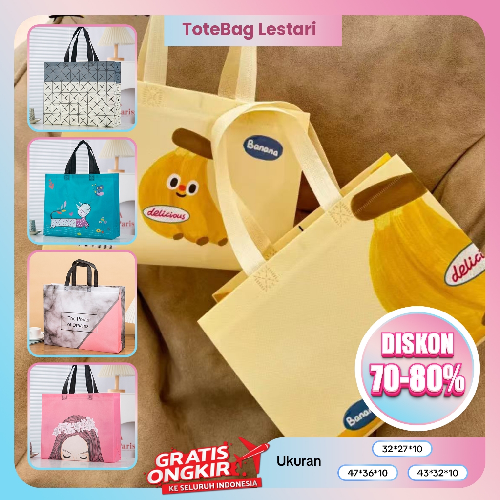 

Totebag Wanita - Tas Belanja - Tas Spunbond - Tas Jinjing - Totebag - Tas Jinjing Wanita - Tas Hampers - Tas Murah - Tas Souvenir - Tas Lipat - Goodie Bag - Paperbag - Kantong Belanja - Souvenir - Tas kado - Tas Wanita - Spunbond - Kantong Belanja - Tas
