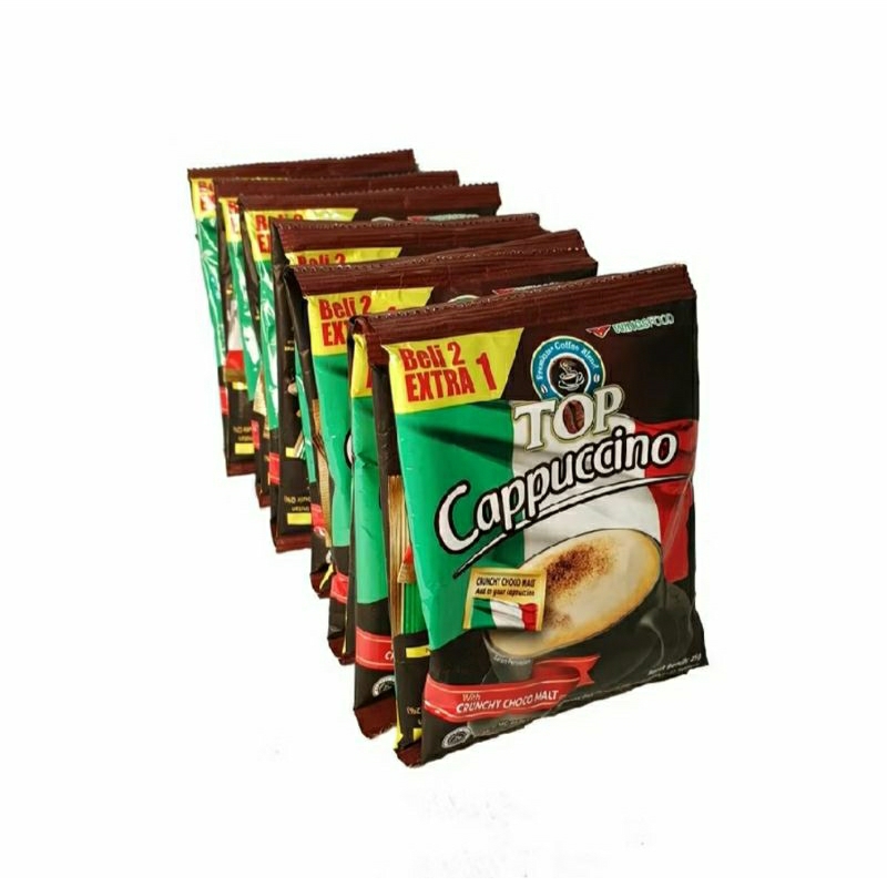 

top kopi cappuccino perenceng isi 15pcs sudah termasuk bonus (beli 2 gartis 1)