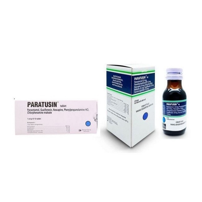 PARATUSIN SIRUP DAN TABLET - OBAT DEMAM BATUK PILEK